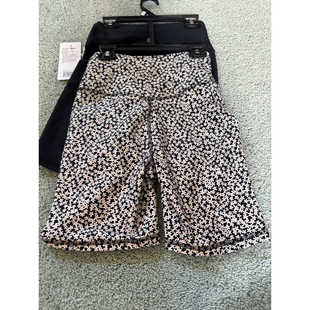 Balance Collection 2-Pack Easy Bermuda Shorts S Black/Ditsy Daisy NWT - Picture 6 of 7